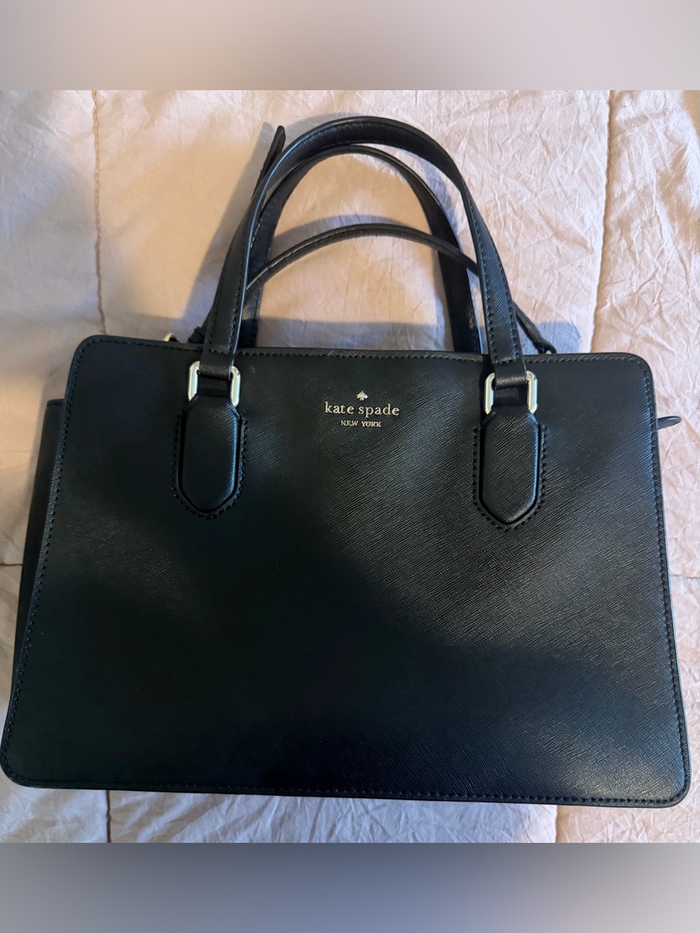 kate spade Black Leather Crossbody Satchel